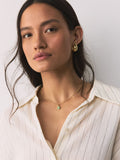 Gold tone semi-precious stone pendant necklace, UK version