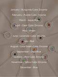 Silver-tone birthstone disc drop necklace (British brand)