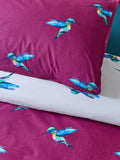 Their Nibs plum hummingbird duvet cover set (British brand)