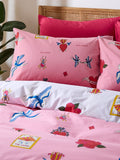 Their Nibs Pink Mon Coeur duvet cover set (British brand)