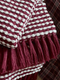 Catherine Lansfield Plum Stab Stitch Throw