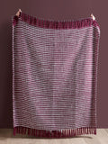 Catherine Lansfield Plum Stab Stitch Throw