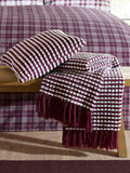 Catherine Lansfield Plum Stab Stitch Throw