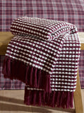 Catherine Lansfield Plum Stab Stitch Throw