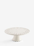 Cream Alice Floral cake stand with folk cutout pattern, UK version