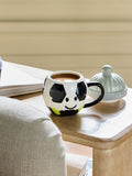 Monochrome football mug with removable lid, imported from the UK