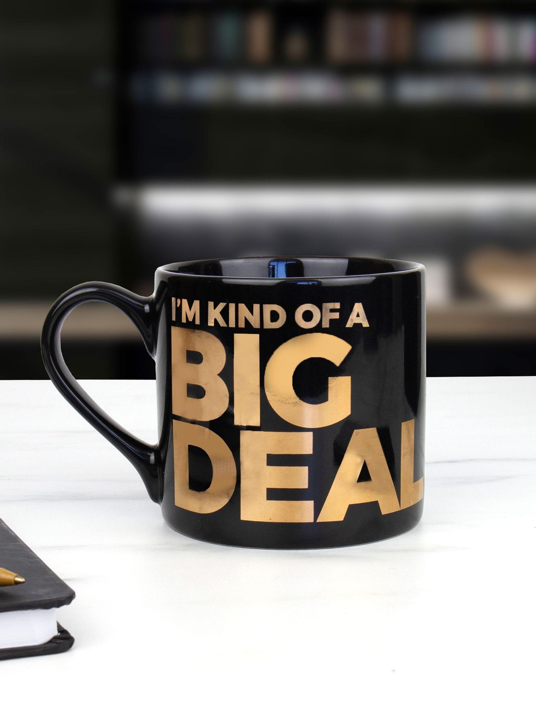 Gift Republic black mug with humorous text - British product
