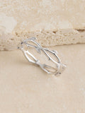 Gold plated sterling silver vine leaf wrap ring, imported from the UK