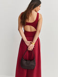 Rixo woven leather Saoirse bag in dark brown (British brand)