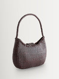 Rixo woven leather Saoirse bag in dark brown (British brand)