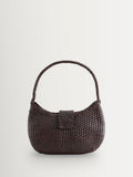 Rixo woven leather Saoirse bag in dark brown (British brand)