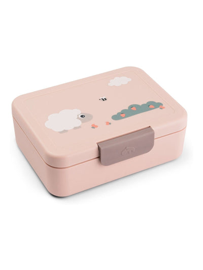Rosa Kleinkind-Brotbox mit beweglichem Divider 17,5 x 13 x 6,5 cm