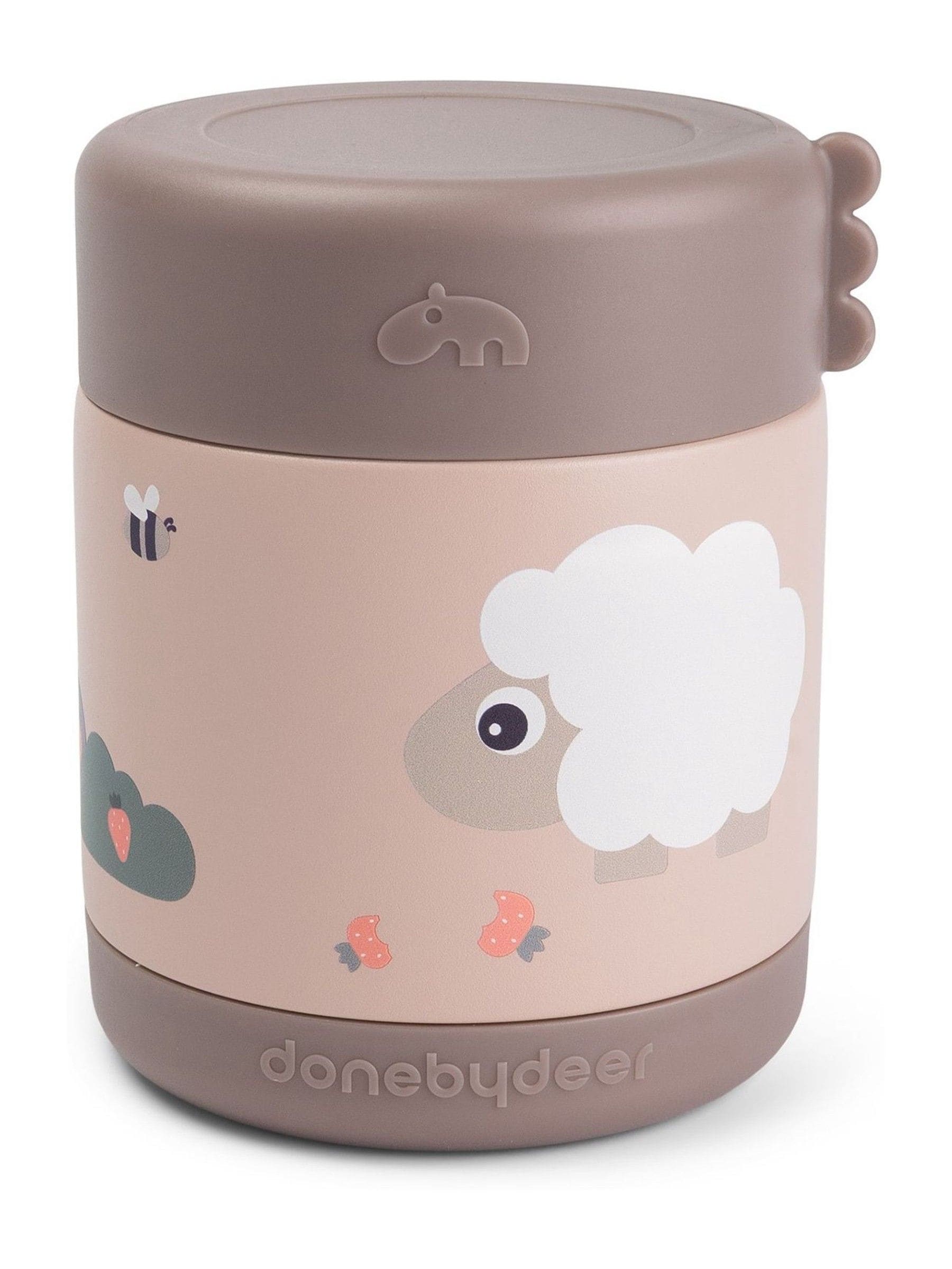 Done by Deer pink tiny farm insulated food jar 300ml, UK version