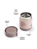Done by Deer pink tiny farm insulated food jar 300ml, UK version