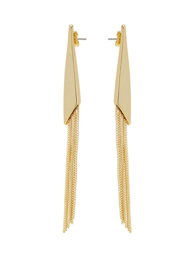 Next Gold Tone Metallic Fringe Drop Earrings- Buy online at McGrocer