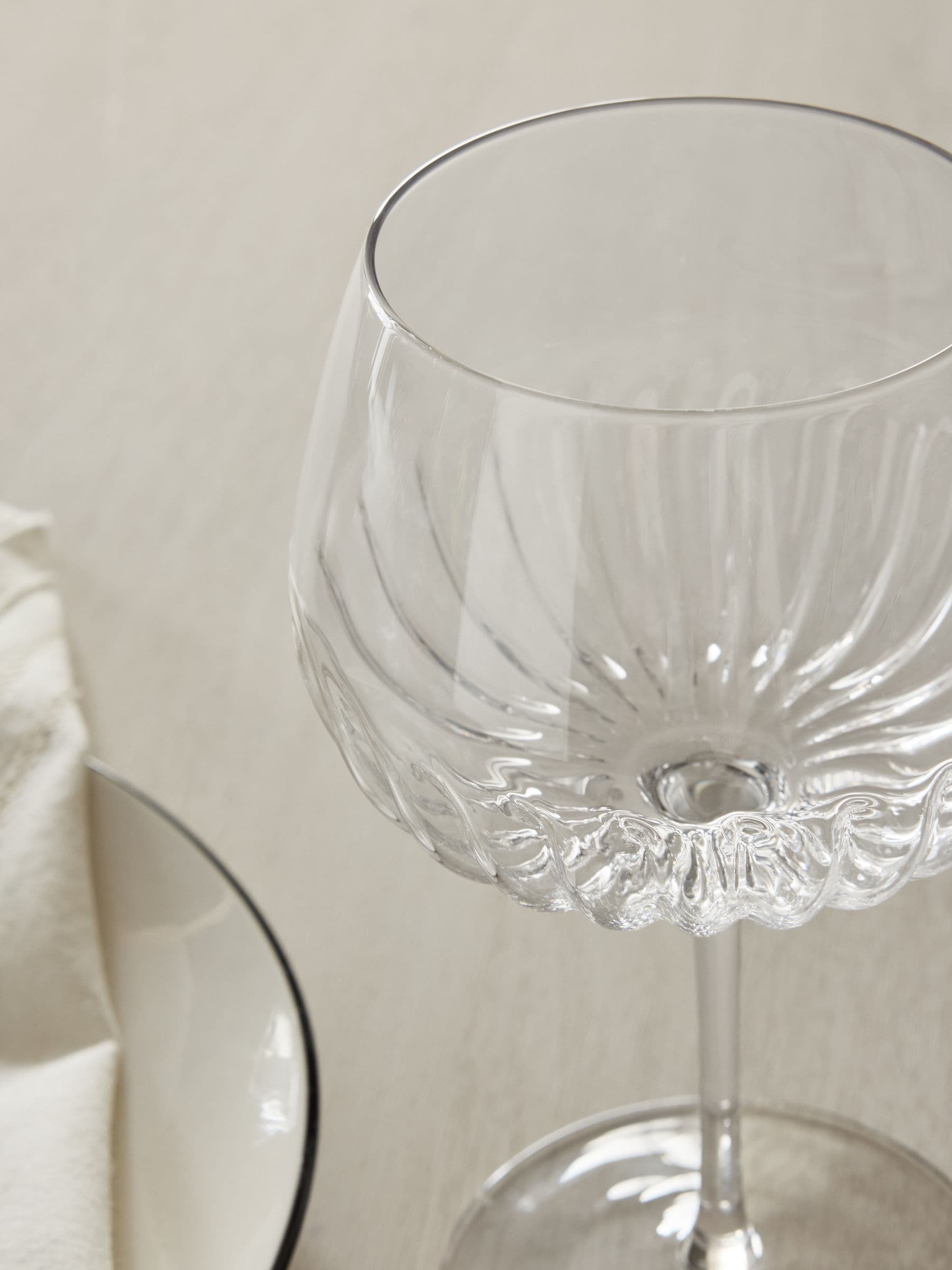 Clear floral gin glasses set of 2, 19cm, UK version
