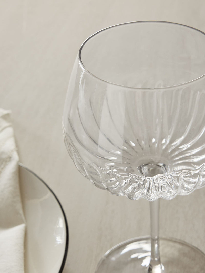 Clear floral gin glasses set of 2, 19cm, UK version