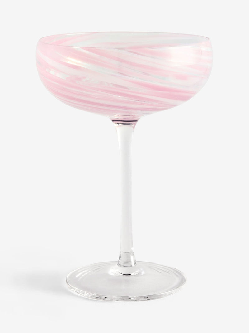 Pink swirl cocktail glasses set of 2, imported from the UK