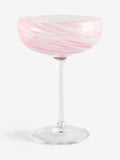 Pink swirl cocktail glasses set of 2, imported from the UK