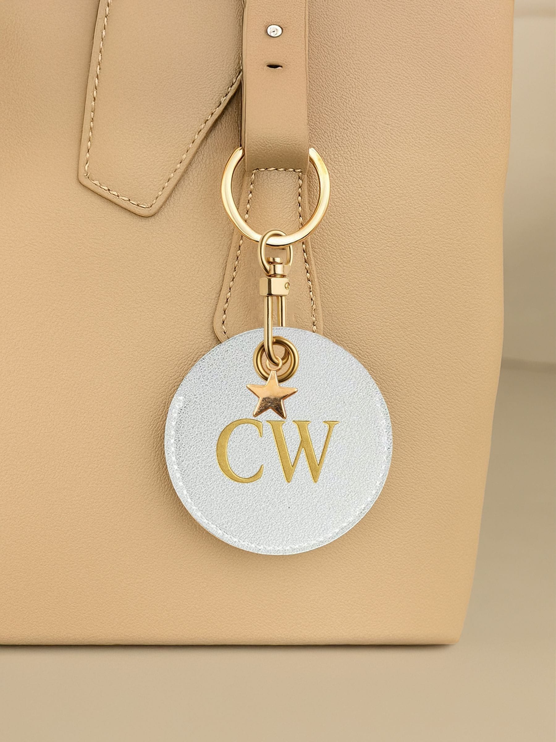 Jonnys Sister personalised star bag charm, imported from the UK