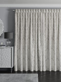 Grey damask made to measure curtains cotton blend - British brand