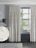 Grey damask made to measure curtains cotton blend - British brand