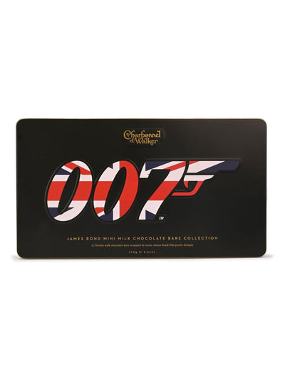 Boîte collectionneur de mini tablettes de chocolat au lait James Bond Charbonnel et Walker 270g