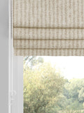 Natural brushed stripe roman blinds made to measure - British product