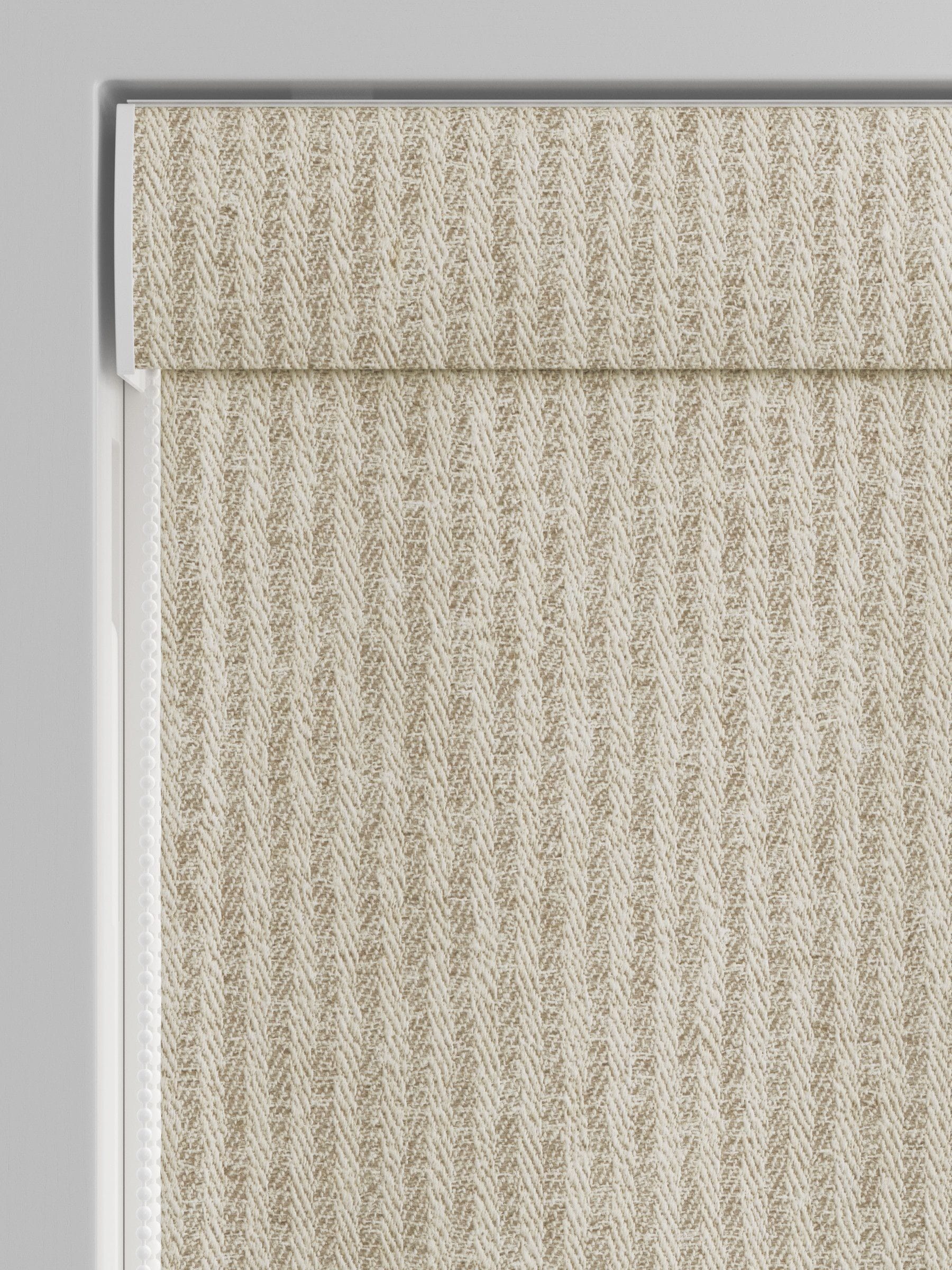 Natural brushed stripe roman blinds made to measure - British product