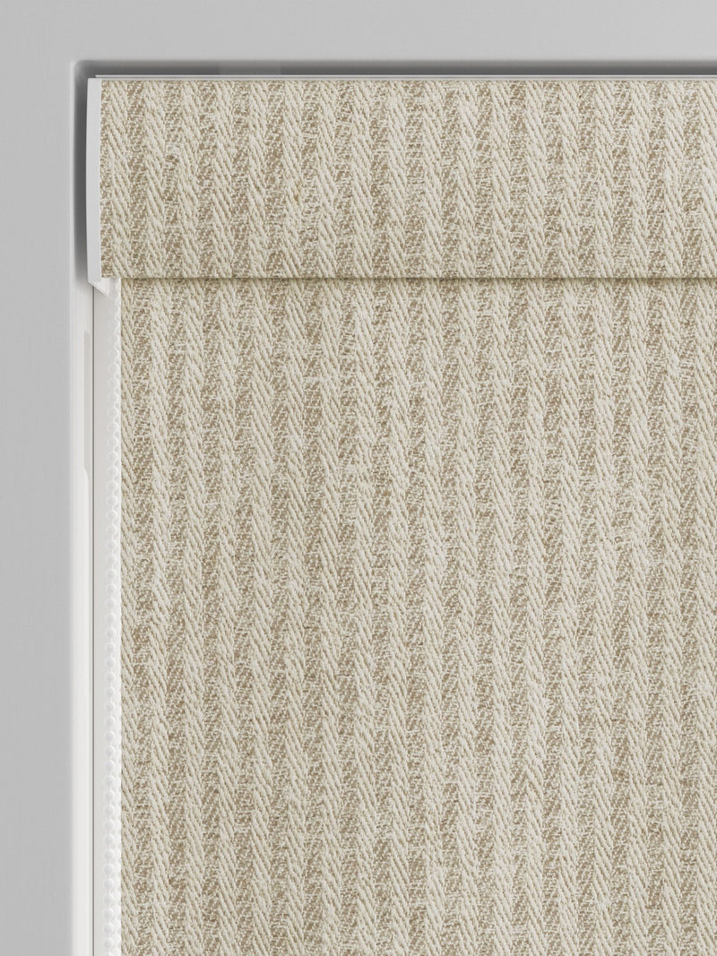 Natural brushed stripe roman blinds made to measure - British product