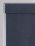 Blue embossed roman blind, UK version