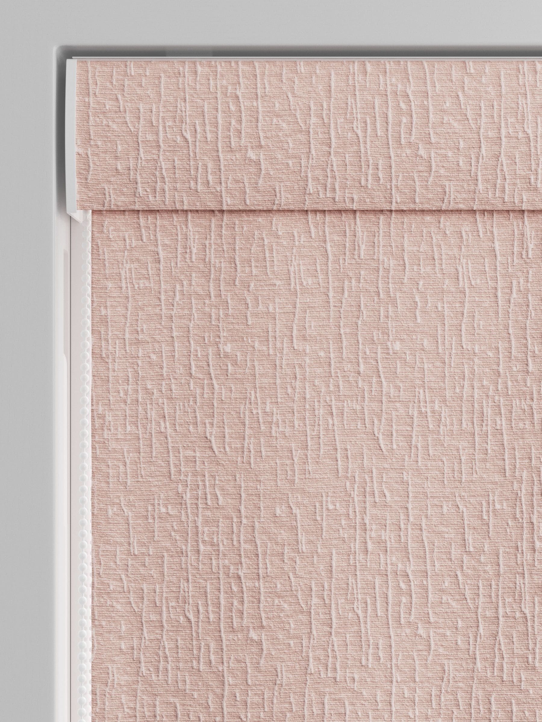 Pink chenille roman blind made to measure (British brand)