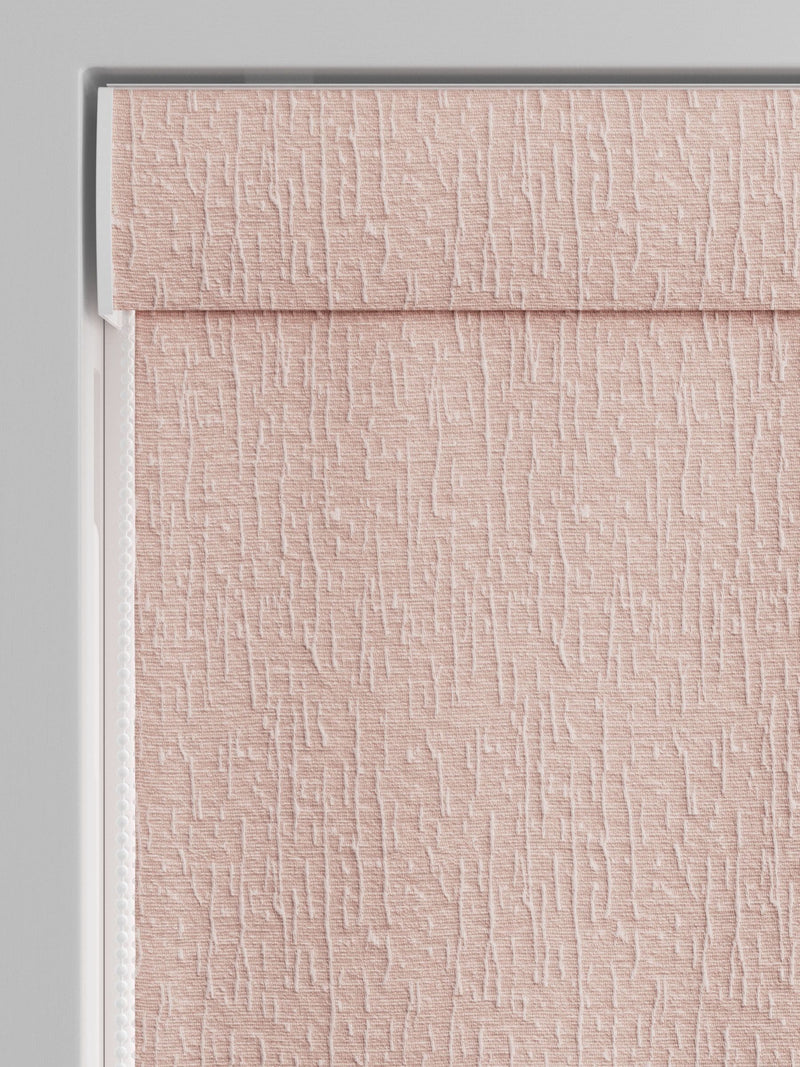 Pink chenille roman blind made to measure (British brand)