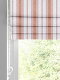Balthica orange striped embroidered Roman blind made to measure, imported from the UK