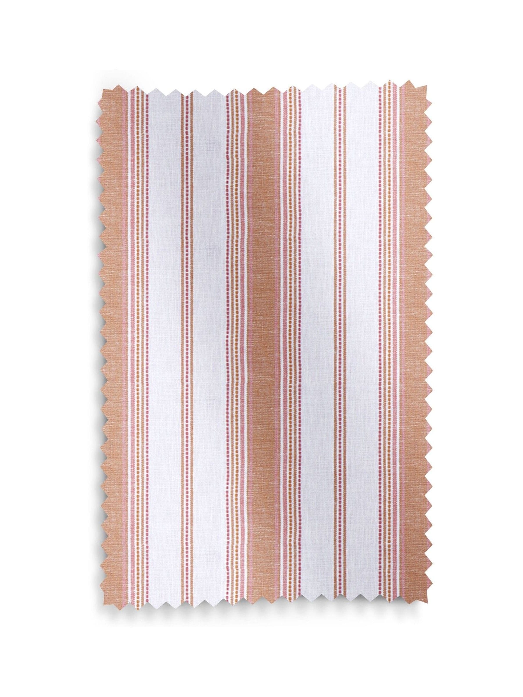 Balthica orange striped embroidered Roman blind made to measure, imported from the UK