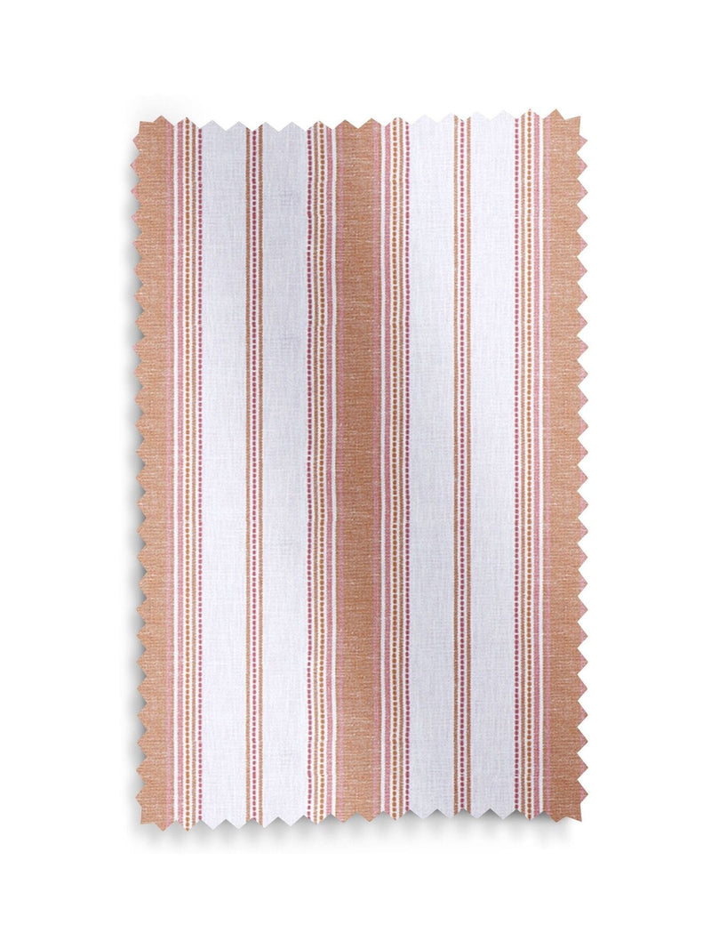 Balthica orange striped embroidered Roman blind made to measure, imported from the UK