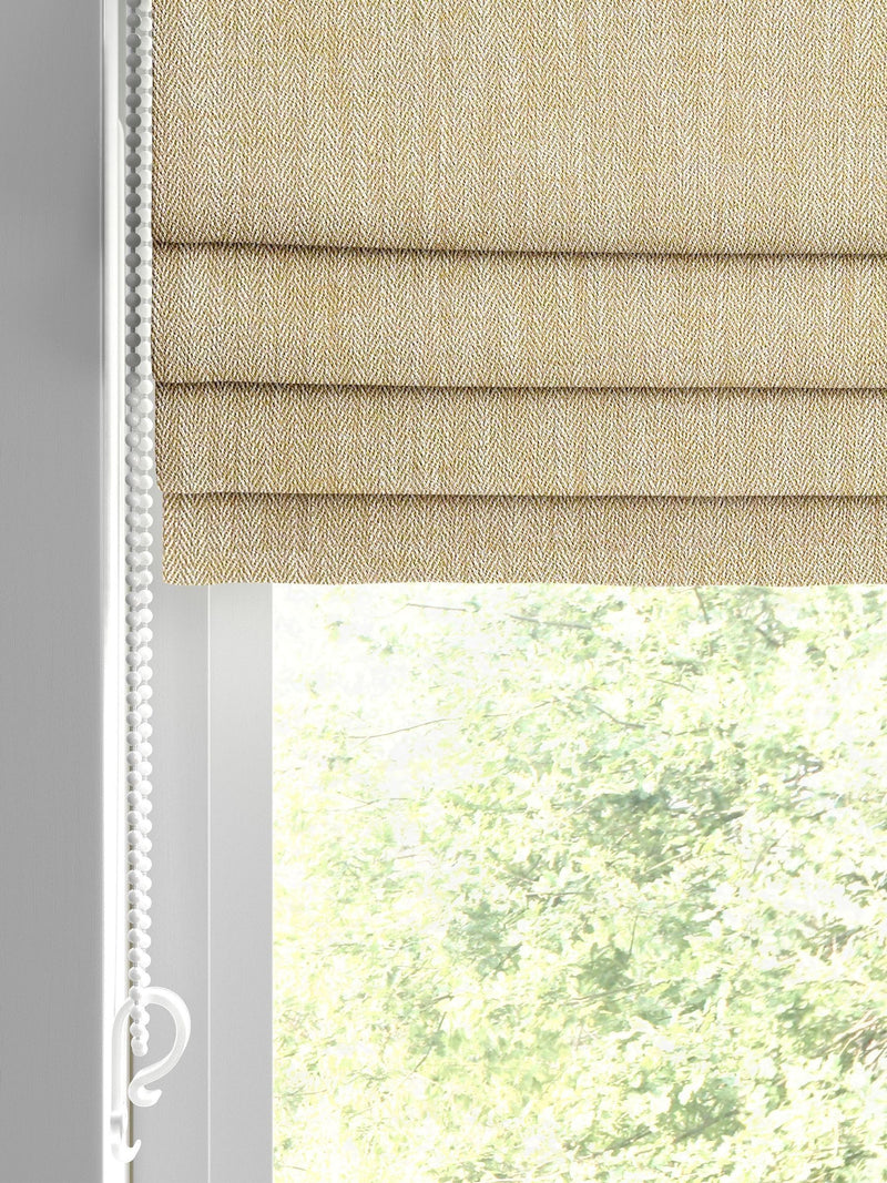 Yellow knit Roman blind made to measure - British product
