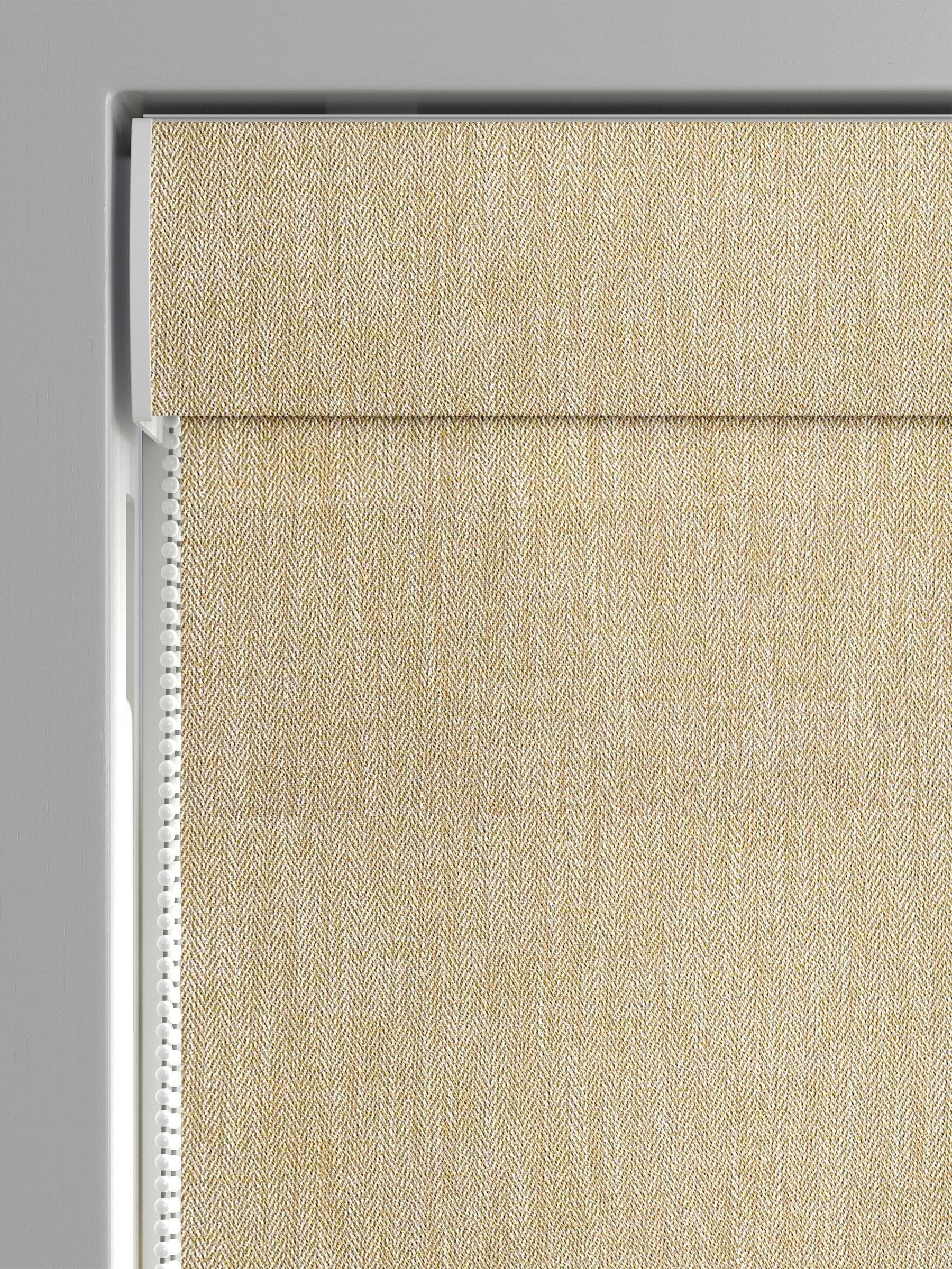 Yellow knit Roman blind made to measure - British product