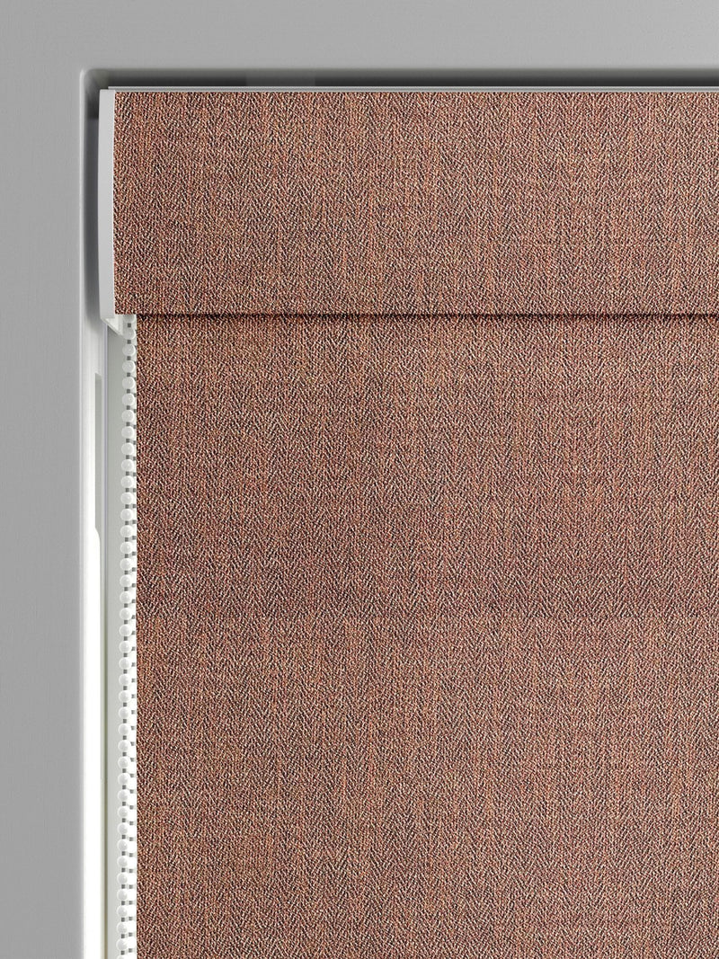 Orange Knit Roman blind made to measure, UK version