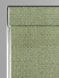 Abaci green geometric jacquard roman blind, imported from the UK