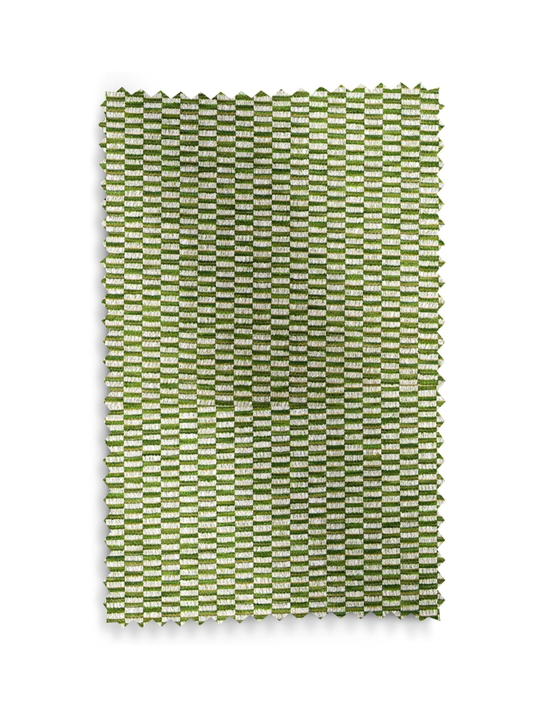Abaci green geometric jacquard roman blind, imported from the UK
