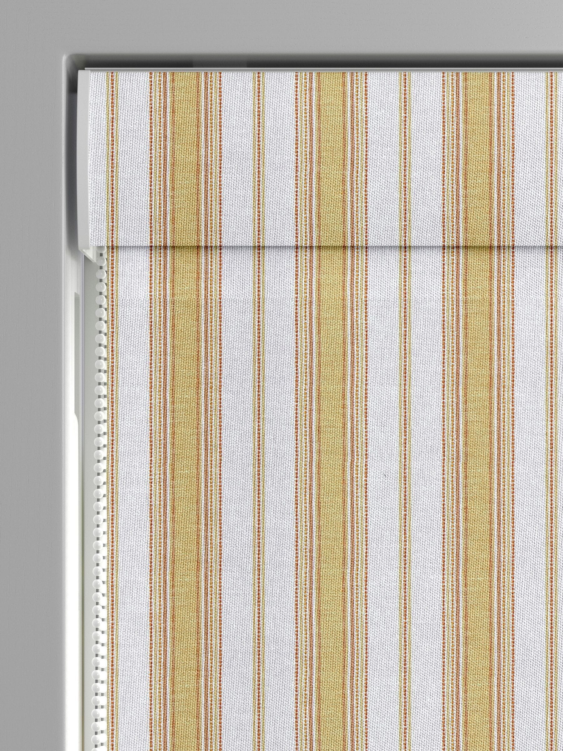 Yellow Balthica Roman Blind stripes embroidered design custom size, UK version