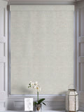 Blue Small Geo roman blind with geometric pattern, imported from the UK