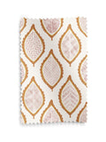 Orange Mesop roman blind leaf print, imported from the UK