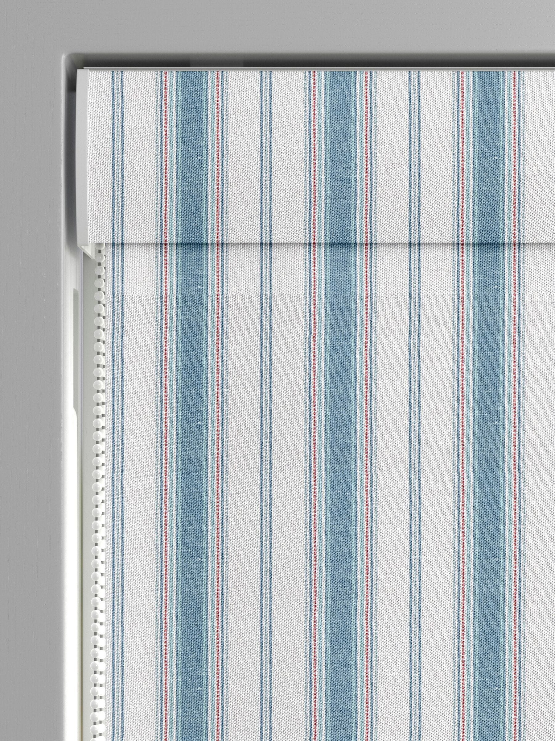 Balthica blue striped roman blind, UK version
