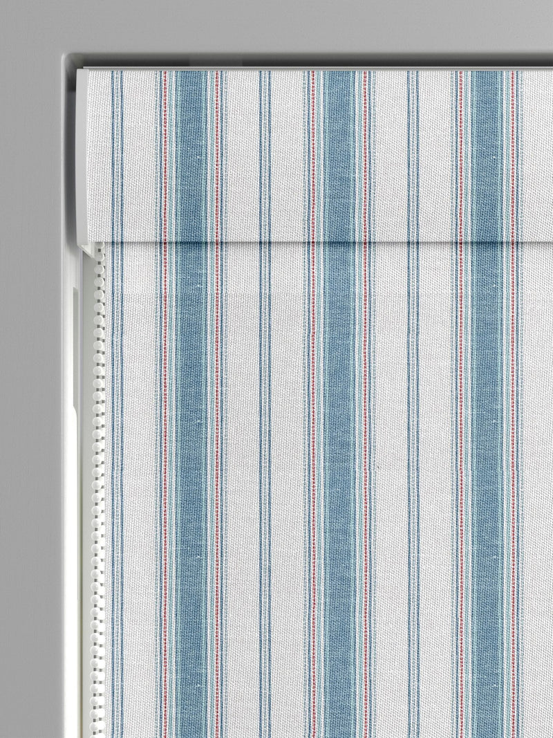 Balthica blue striped roman blind, UK version