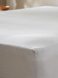 Martex Ice Blue Touch of Linen fitted sheet, imported from the UK