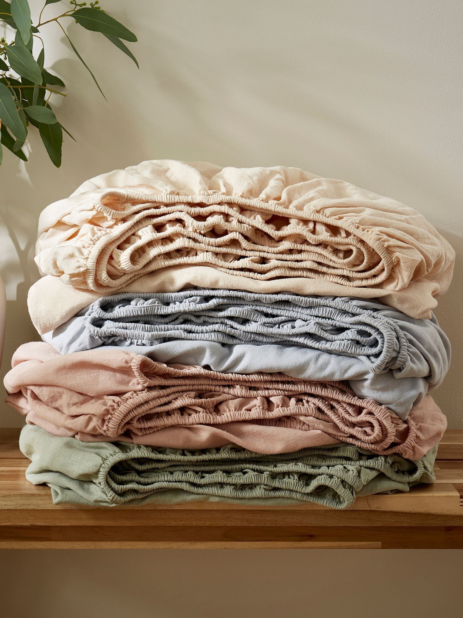 Martex Ice Blue Touch of Linen fitted sheet, imported from the UK