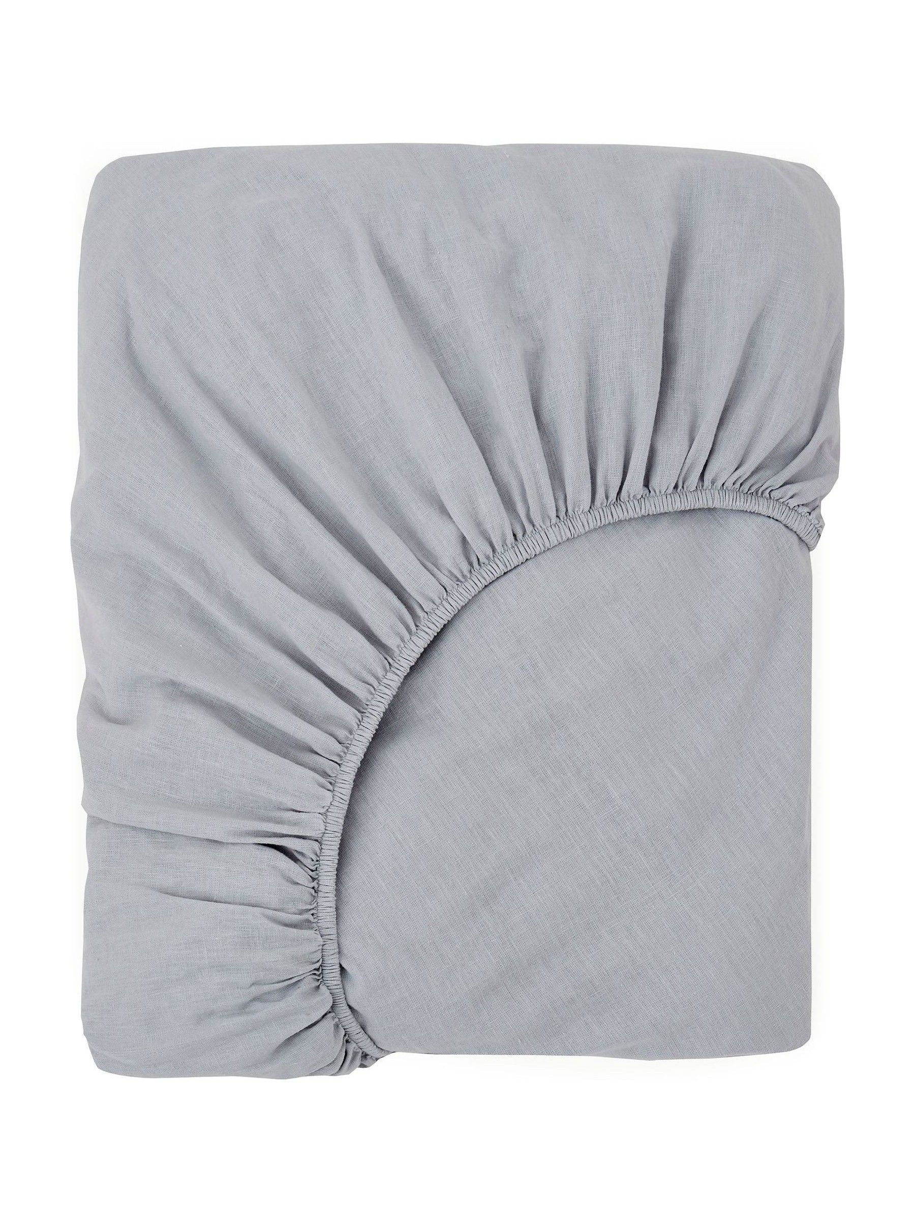 Martex Ice Blue Touch of Linen fitted sheet, imported from the UK