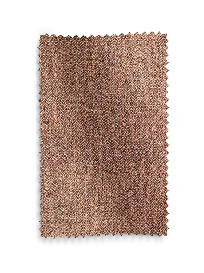Orange herringbone made to measure curtains - British product